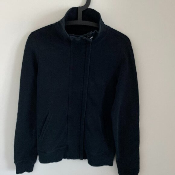 LULULEMON WOMEN BOMBER JACKET QUILTED ELBOW PADS CORDUROY TRIM BLACK - Picture 1 of 7